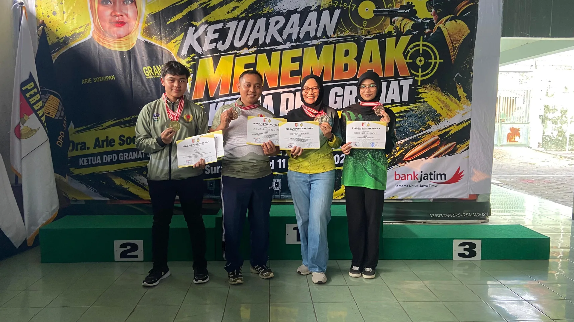 Anggota dan Putra-Putri Kodam V/Brawijaya Raih Prestasi pada Kejurda Menembak GRANAT Jawa Timur 2026